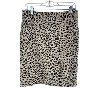 Banana Republic Animal Print Cheetah Pencil Skirt Size 4